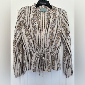 Women's Show Me Your Mumu Blouse, Small, Off-white